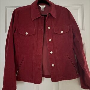 Talbots Red Pink Corduroy Jacket